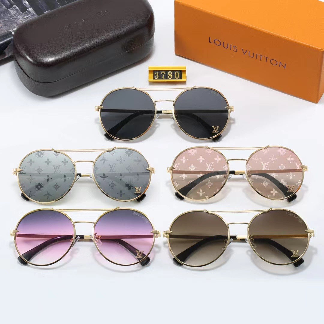 Full Logo Round Sunglasses-With Gift Box