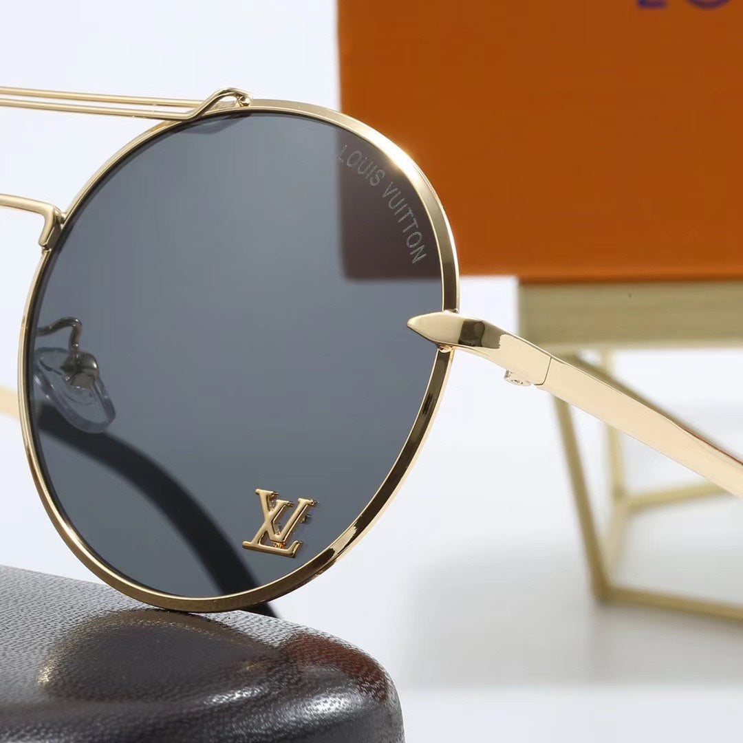 Full Logo Round Sunglasses-With Gift Box
