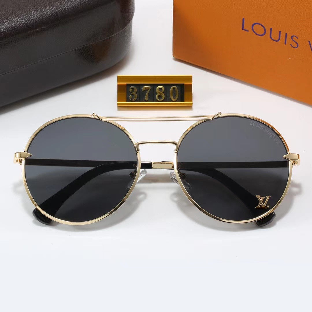 Full Logo Round Sunglasses-With Gift Box