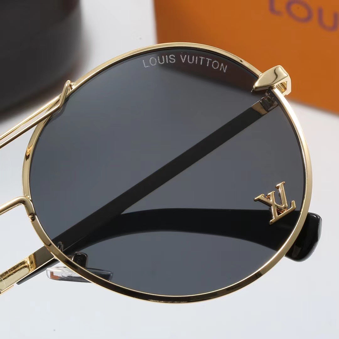 Full Logo Round Sunglasses-With Gift Box