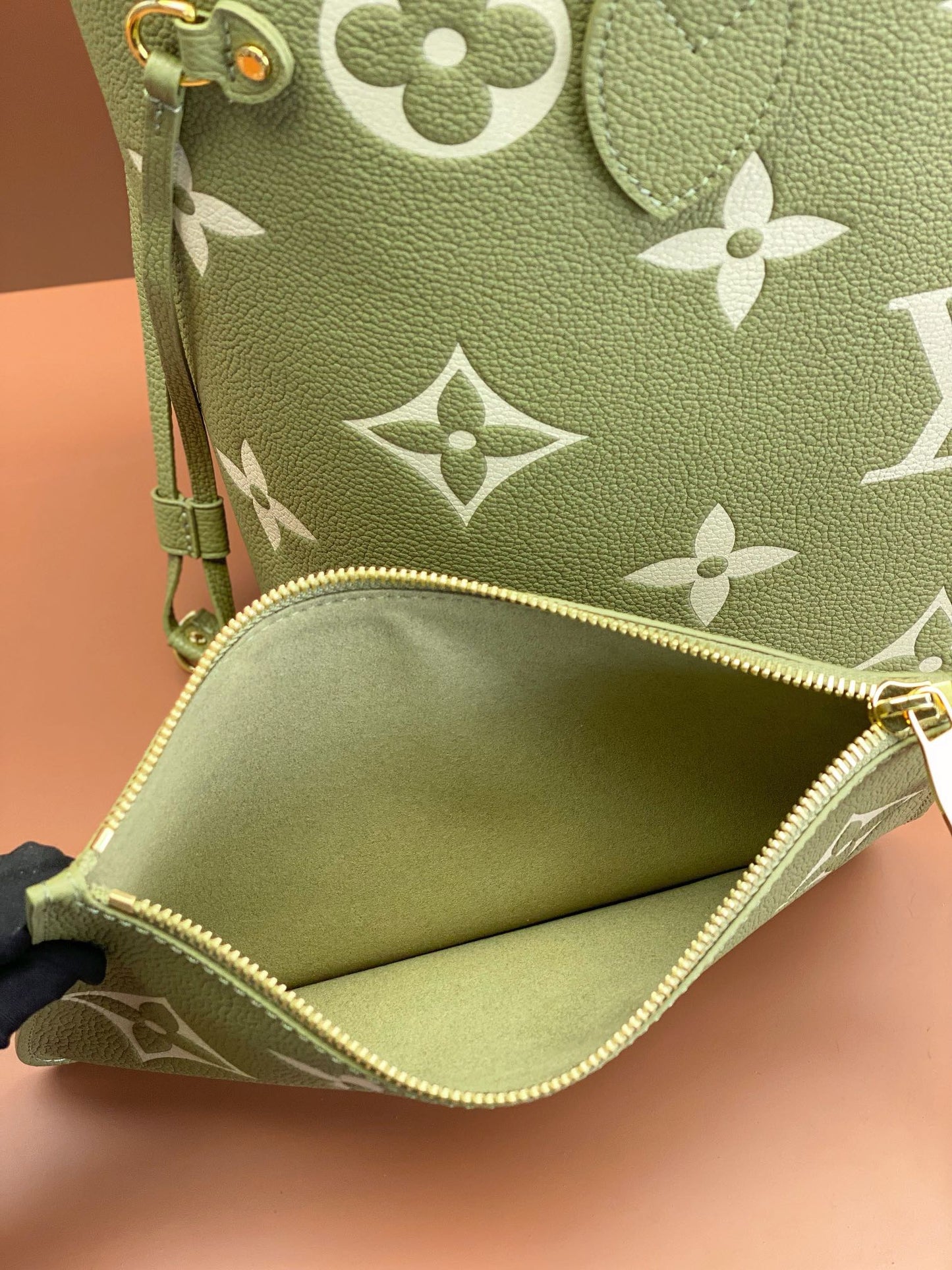 0528 Neverfull MM Monogram Empreinte Leather