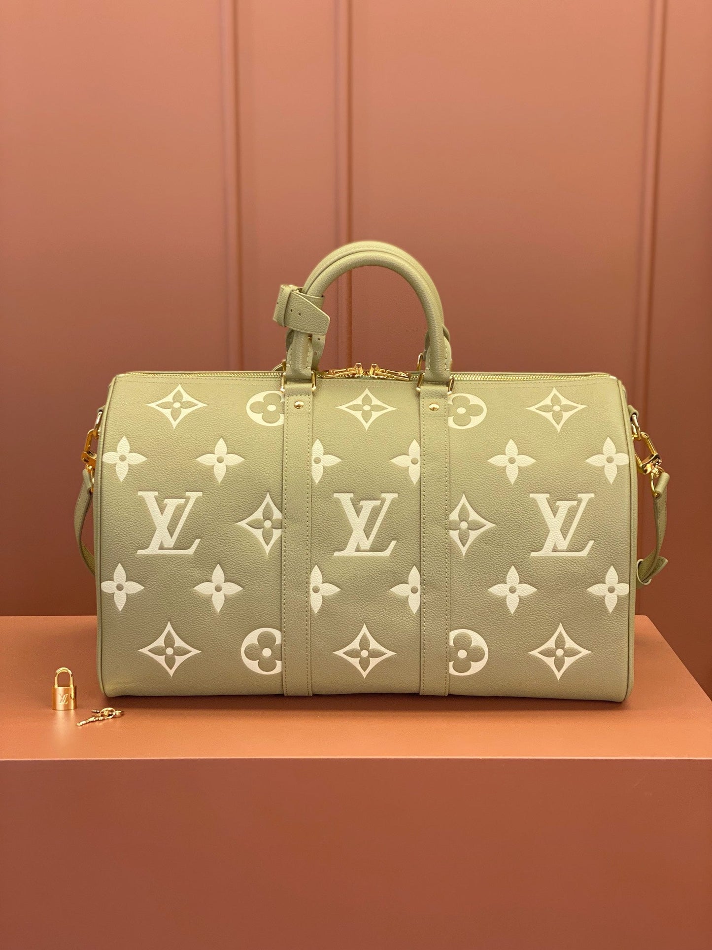 0528 Keepall Bandoulière 45 Monogram Empreinte Leather