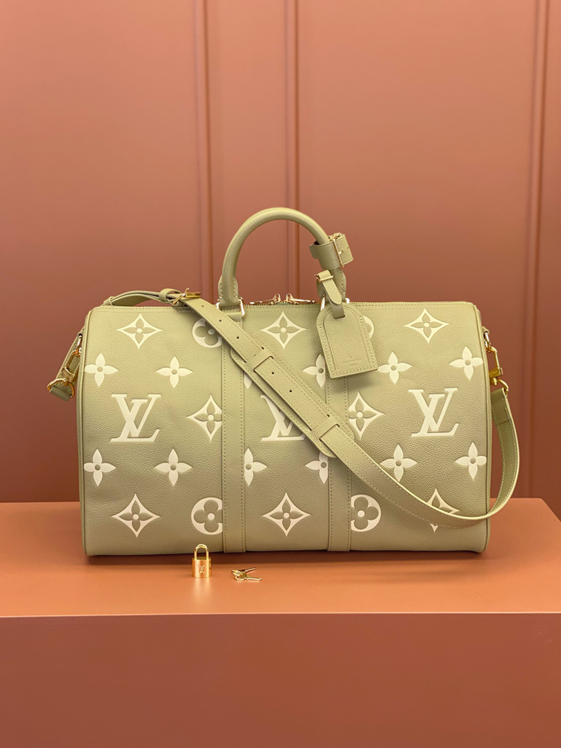 0528 Keepall Bandoulière 45 Monogram Empreinte Leather